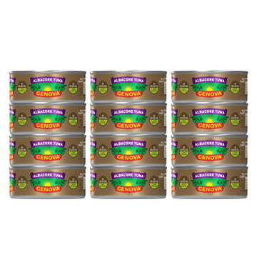 Genova Premium Albacore Tuna In Olive Oil, Low Sodium, Wild Caught, Solid White, 5 Oz. Can (Pack Of 12)