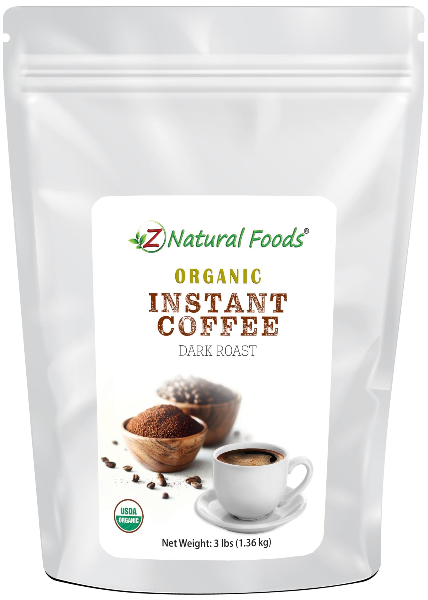 Organic Instant Coffee Powder, Dark Roast Delight, Rich In Immune-Supporting Antioxidants, Boosts Mood, Energy, And Memory, Enjo