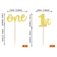 Rssta i Cupcake Toppers 24 Pack Glitter First Birthday Cake Picks Gold, Model XM060-Gold, Paper Material