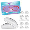 Gms Optical? Extra-Thin (1.3Mm) Large-Length (18Mm) Anti-Slip Adhesive Contoured Silicone Eyeglass Nose Pads With Super Sticky B