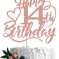 Happy 14Th Birthday Cake Topper For 14Th Men And Women Birthday Party Decorations