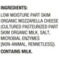 Horizon Organic Mozzarella String Cheese, 8 oz. Pack, 8 Sticks