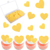 60 PCS Edible Heart Cupcake Toppers Wafer Paper Sweet Love Heart Cake Decorations Edible Wedding Engagement Cupcake Picks for Va