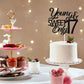 Mi Bautizo Cake Topper for 17th Birthday, Black Paper Decoration, Young and Sweet Only 17 Design