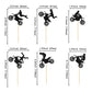 Gyufise 24Pcs Motorcycle Cupcake Toppers Black Glitter Motocross Dirt Bike Party Cupcake Picks For Sports Motocross Theme Man Bo