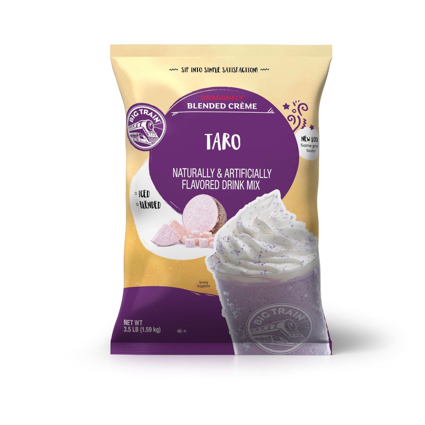 Big Train Dragonfly Taro Blended Crme Beverage Mix, 3.5 Pound (Pack of 1)