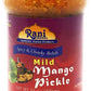 Rani Mango Pickle Mild (Achar, Indian Relish) 10.5Oz (300G) Glass Jar ~ Vegan | Gluten Free | Non-Gmo | No Colors | Popular Indian Condiment, Indian Origin