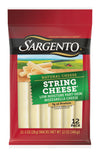 Sargento Natural Mozzarella String Cheese Sticks, 12-Count