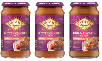PATAK'S Simmer Sauce, 15 Oz (Pack of 3), Variety Pack (2 Butter Chicken, 1 Tikka Masala), No Artificial Flavors, Gluten Free, Ve