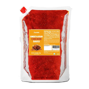Funtable Sweet & Sour Chicken Sauce (0.55 Gal, Pack Of 1) - Authentic Korean Flavors, Sticky & Savoury Sauce. Ideal For Fried Chicken, Nuggets, Dipping & More