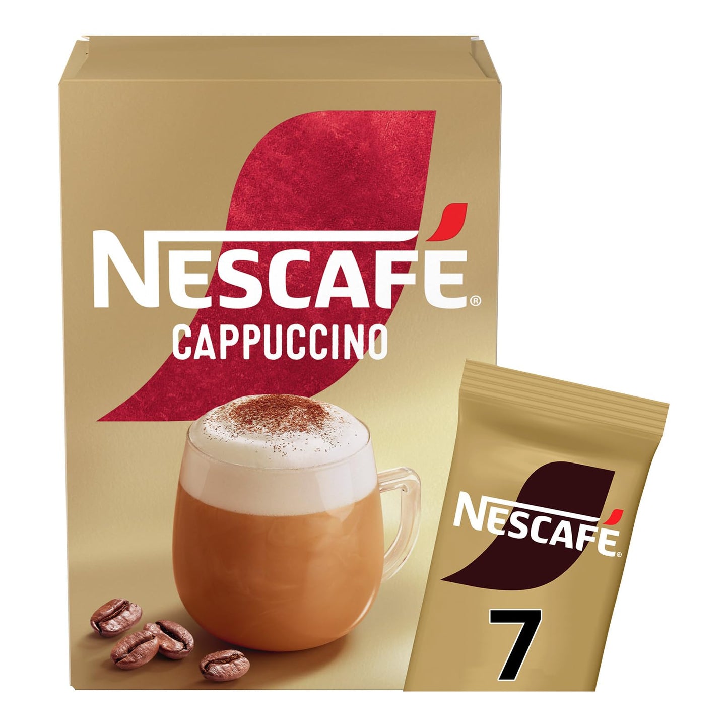 NESCAFÉ Cappuccino Instant Coffee Sachets, Pack of 6 (Total 42 Sachets), 7 Count