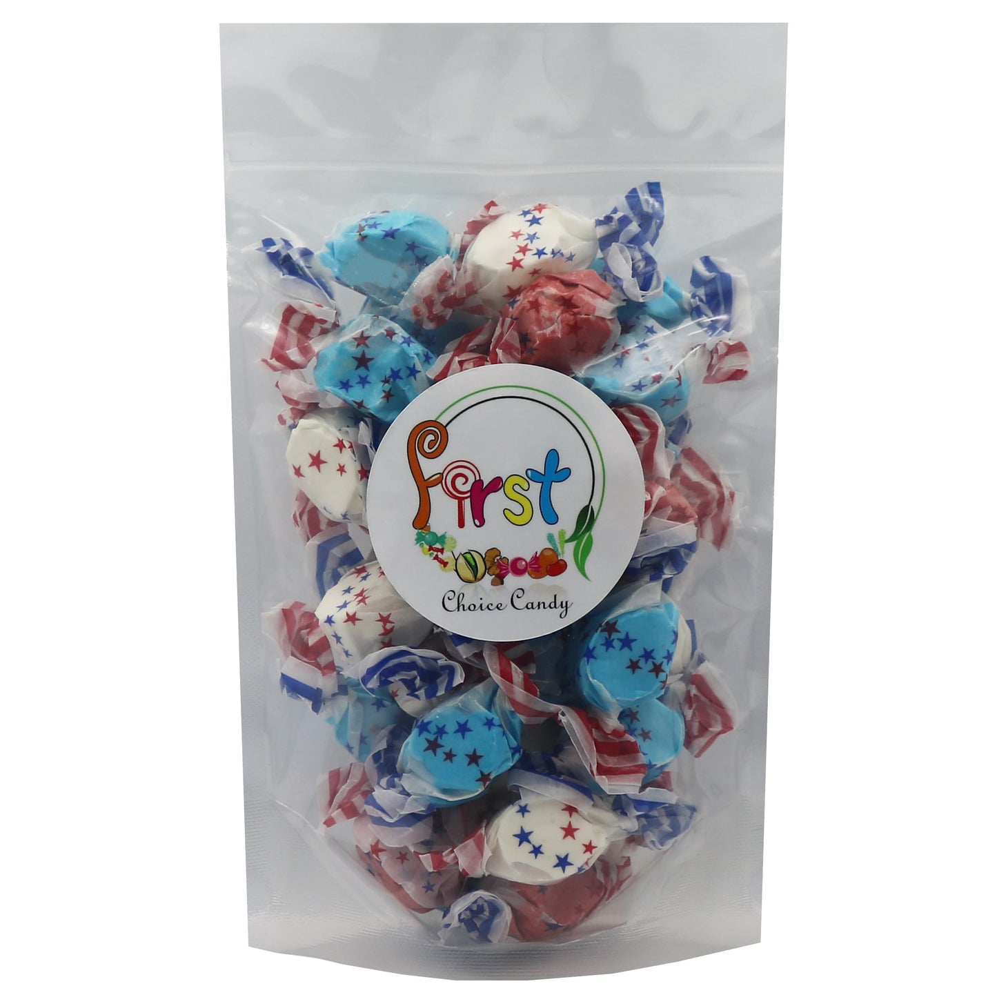 Firstchoicecandy All Flavor Saltwater Taffy (American Flag, 1 Pound (Pack Of 1))