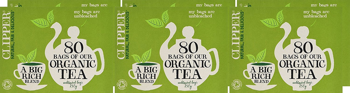 Clipper Organic Everyday Tea Bags (80) - Pack Of 2
