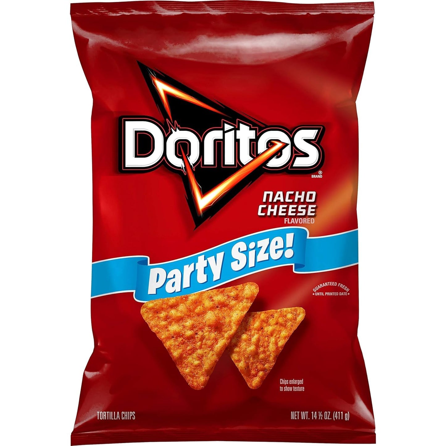 Doritos Nacho Cheese Tortilla Snack Chips,Party Size, 14.5 Ounce Bag
