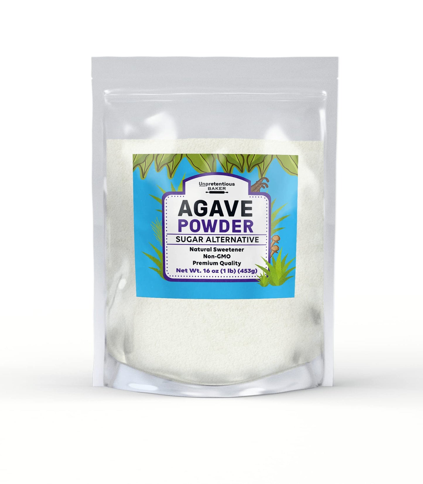 Unpretentious Agave Powder, 1 lb, Natural Sweetener, Non-GMO