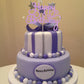 EONNCNT Happy Birthday Cake Topper - Purple Glitter - 6.3x8.2 inches - Paper Material