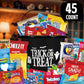 Halloween Basket Gift Care Package - 45 Count Snack Bucket Filled With Assorted Candy, Chocolates &   For Trick-Or-Treat, Classroom Parties, Office Events & Family Fun - Black
