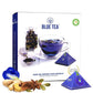 BLUE TEA Herbal Tea - Caffeine Free Butterfly Pea Flower Chai Masala - 12 Plant-Based Pyramid Tea Bags - Gift Box