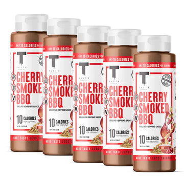 Taste Flavor Co. Grilling and Dipping Sauce 5 Pack - Low-Calorie, Keto Friendly, Cherry Smoked BBQ