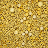Gold Cake Decorations Edible - Gold Sprinkles For Cake, Cookie, Cupcake Decorating, Baking - Gold Cake Sprinkles And Toppings In Gold Colored Candy Sprinkles With Gold Star Sprinkles, Jimmies, Pearls