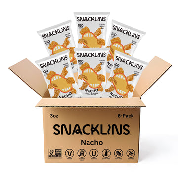 Snacklins Plant Based Crisps - Nacho - Vegan Healthy Snacks - Gluten Free, Grain Free, Plant Based Crisps, 100% Kosher For Passo