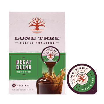 Lone Tree Coffee Concentrate Single Serve Liquid Pods by Java House, Peel and Pour (Pack of 12, Decaf)