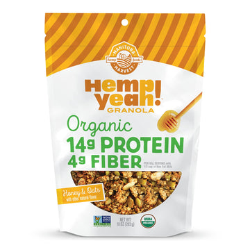 Manitoba Harvest Hemp Yeah! Granola, with 10 g of Protein, 3.5 g Omegas, 3 g of Fiber and less than 10 g Sugar Per Serving, Orga