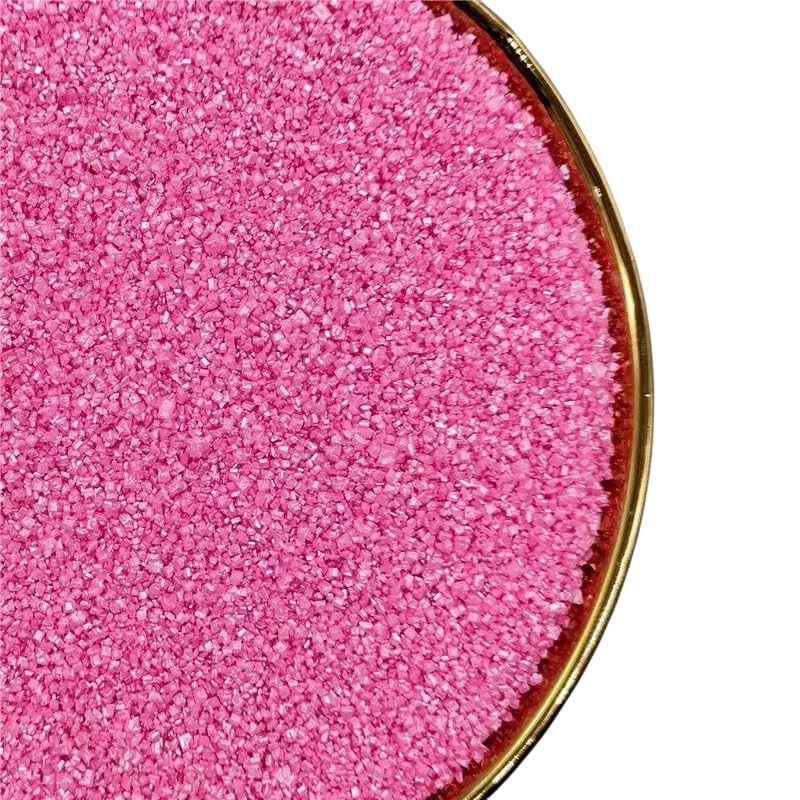 NIPEOR Pink Sanding Sugar, Edible Sugar Sprinkles 130g/4.6oz,Crystals for Cake, Cupcake, Cookie & Dessert Decorating, Ice Cream 