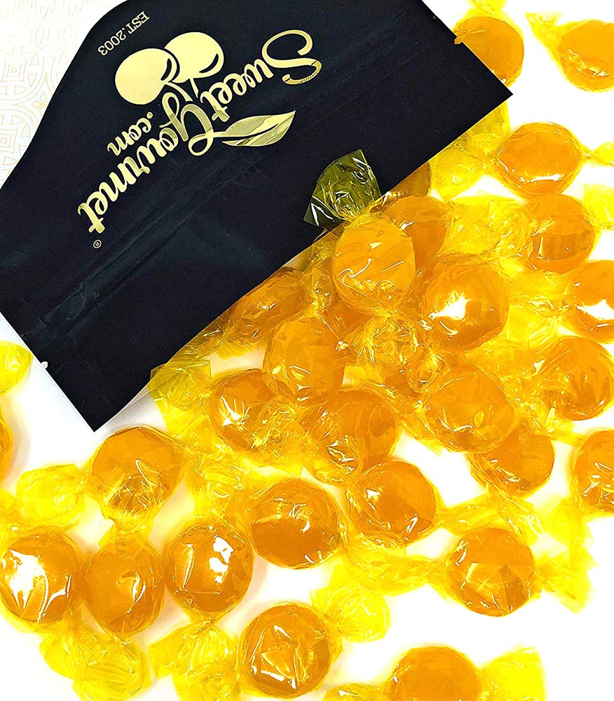 SweetGourmet Butterscotch Buttons Hard Candy | 1 Pound Bulk | Yellow