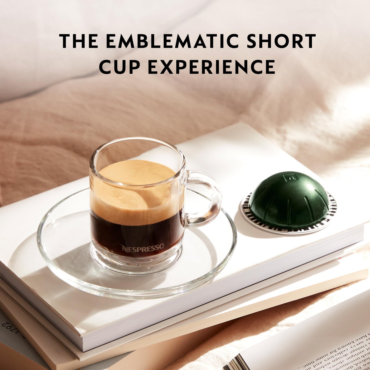 Nespresso Capsules Vertuo, Double Espresso Dolce, 30-Count Espresso Pods, Brews 2.7 Oz.