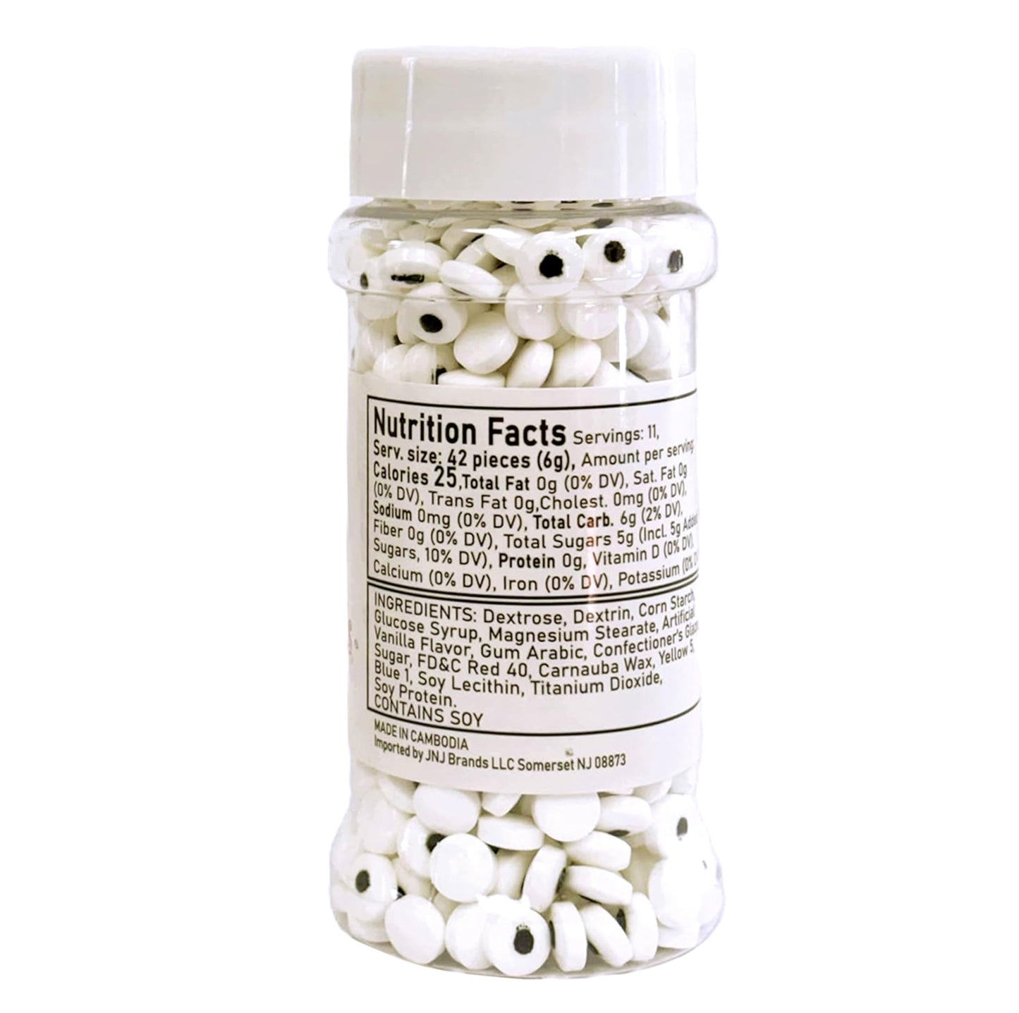 Sarahs Candy Factory Mini Size (0.3 inches) 3.1 Oz in Bottle Candy Eyes Eyeballs for Cake, Cupcake Toppers, Cookie Decorations