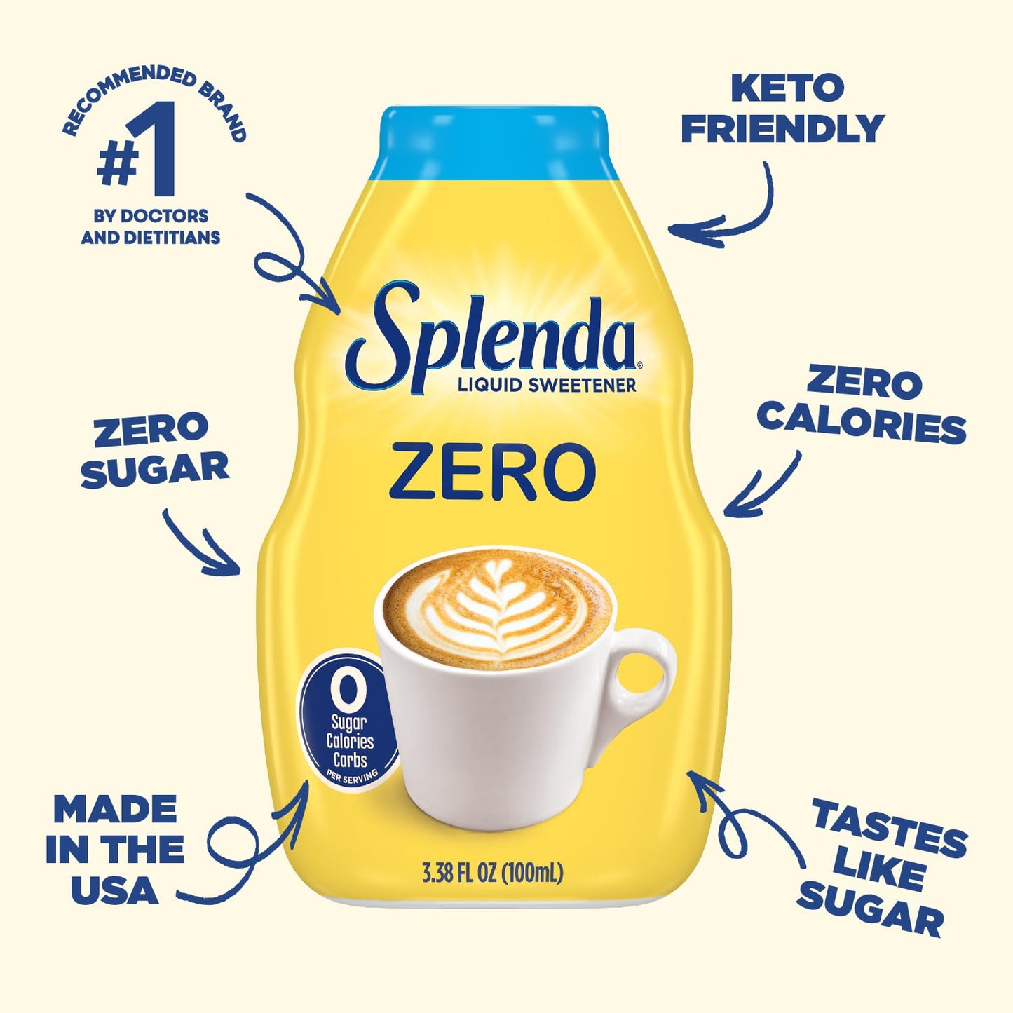 Splenda Liquid Zero Calorie Sweetener Drops, 100Ml (Pack Of 1)