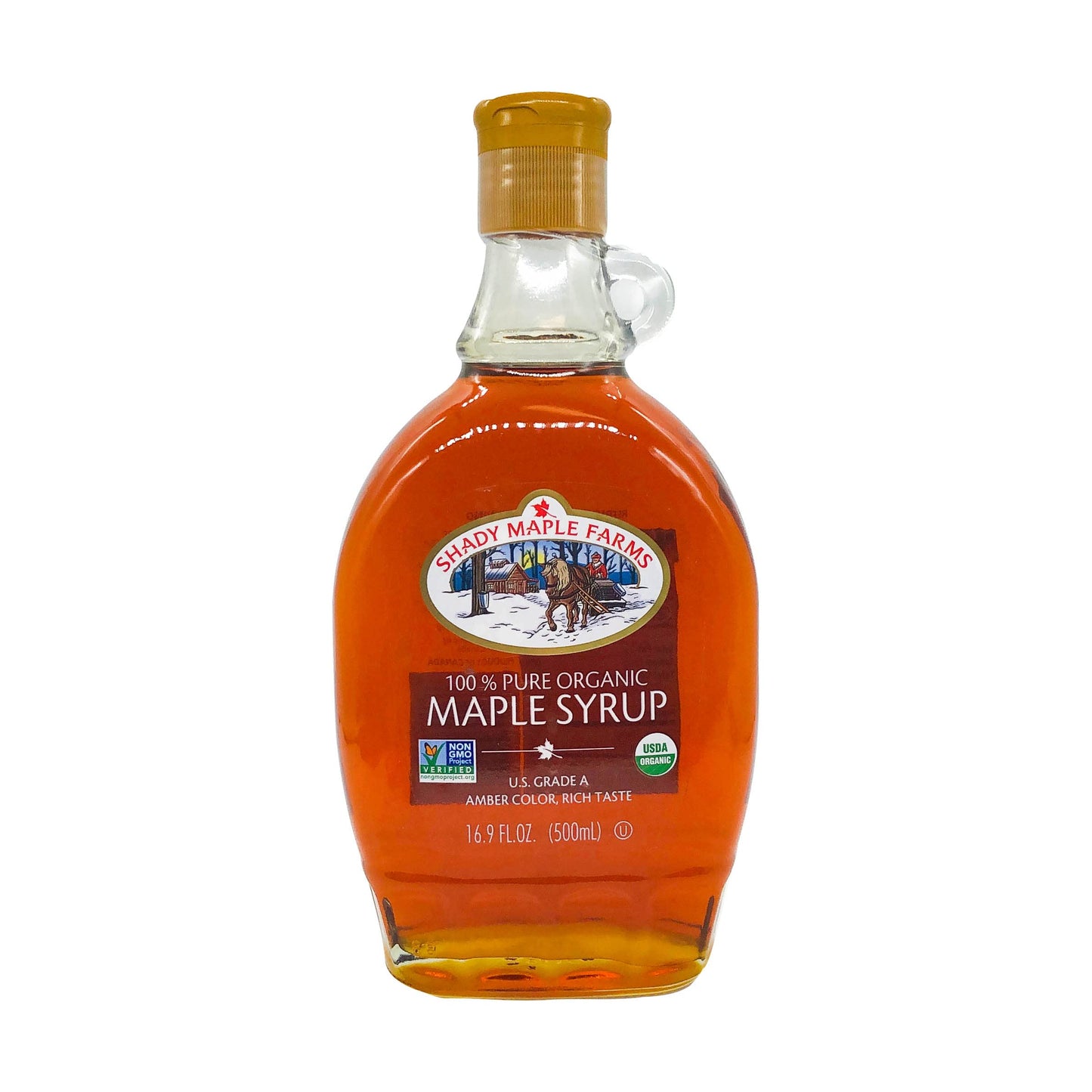 Shady Maple Farms Maple Syrup, Og, Gr A, Dk, Gl, 16.90-Ounce