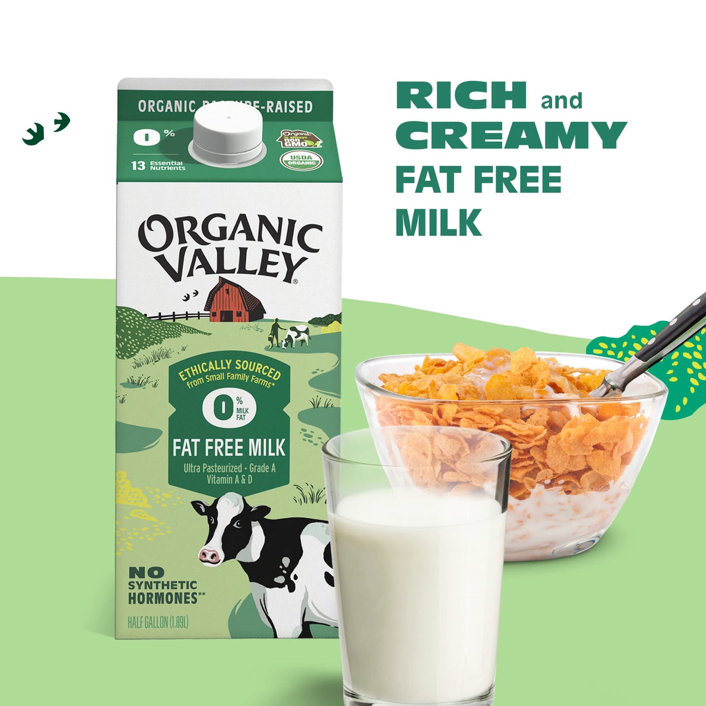 Organic Valley Ultra Pasteurized Organic Fat Free Milk