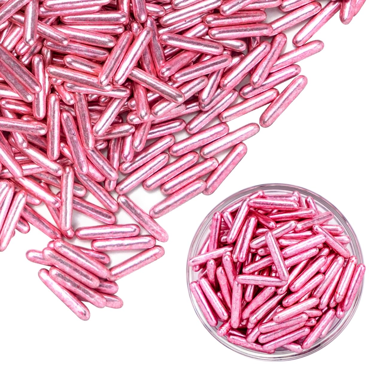 Rose Gold Rods Sprinkles, Edible Sugar Sprinkles, Sprinkles for Cupcake Decorating, Donut, Cake Decorations, Ice Cream, Wedding 
