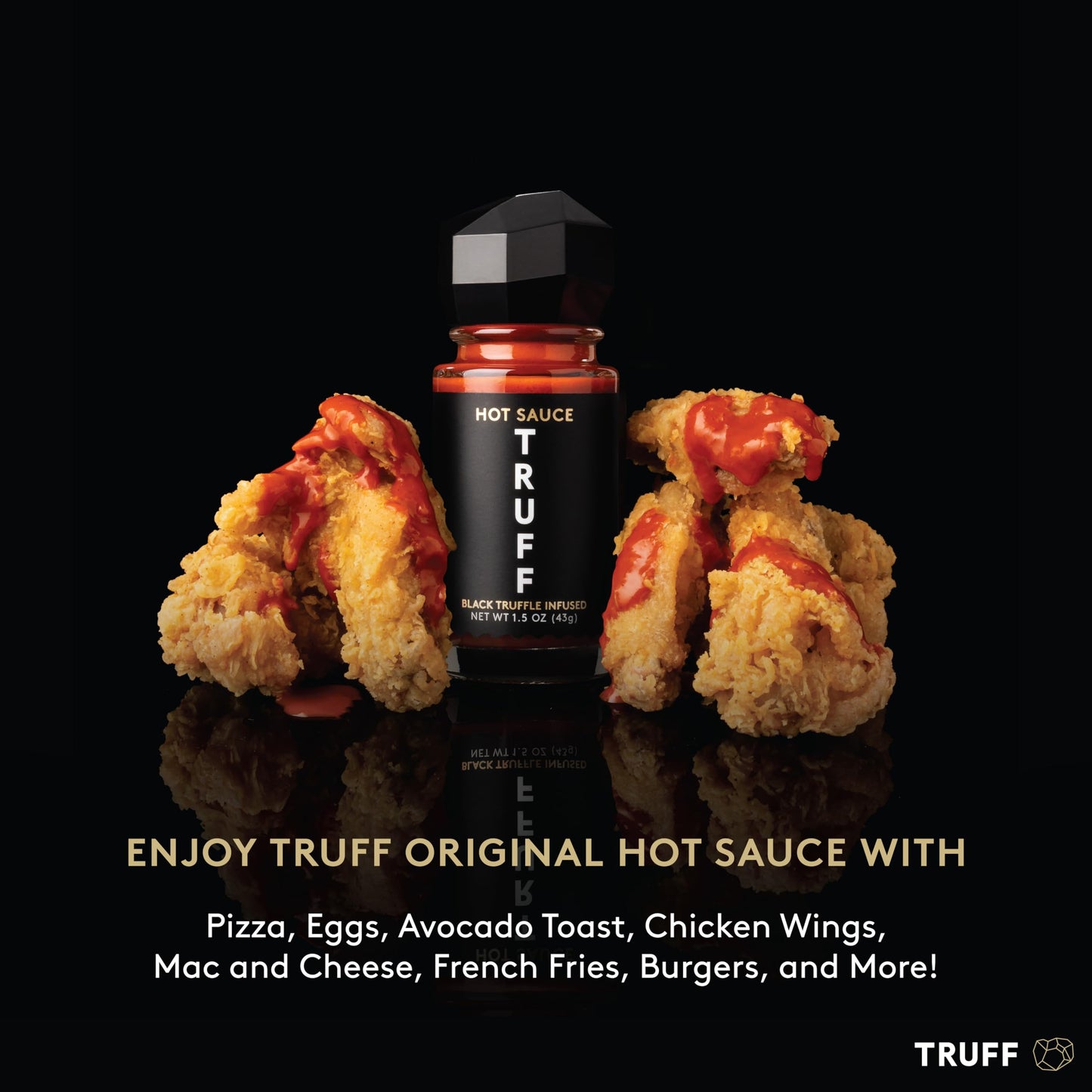 Truff Hot Sauce 4-Pack Mini Set, Portable Travel Bottles Of Gourmet Hot Sauce, Black Truffle And Chili Peppers, Gift Idea For The Hot Sauce Fans, An Ultra Unique Flavor Experience (1.5 Oz, 4 Count)