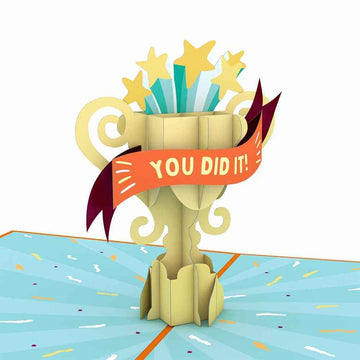 Congrats Trophy 5''x7'' Pop-Up Cards