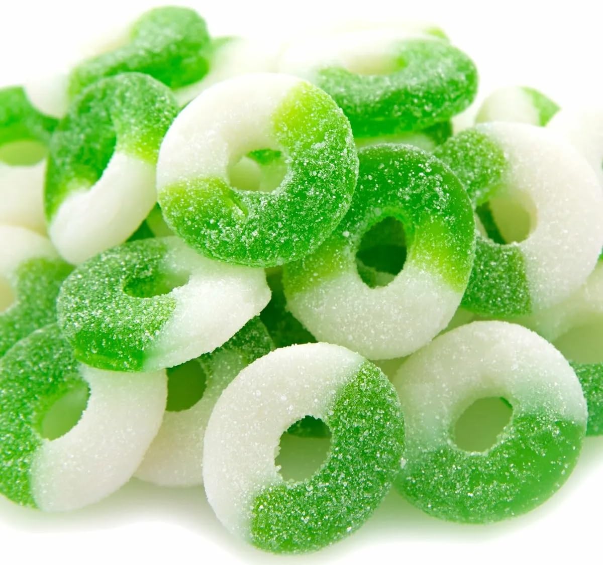 FirstChoiceCandy Gummy Rings (Green Apple, 2 Pound (Pack of 1))