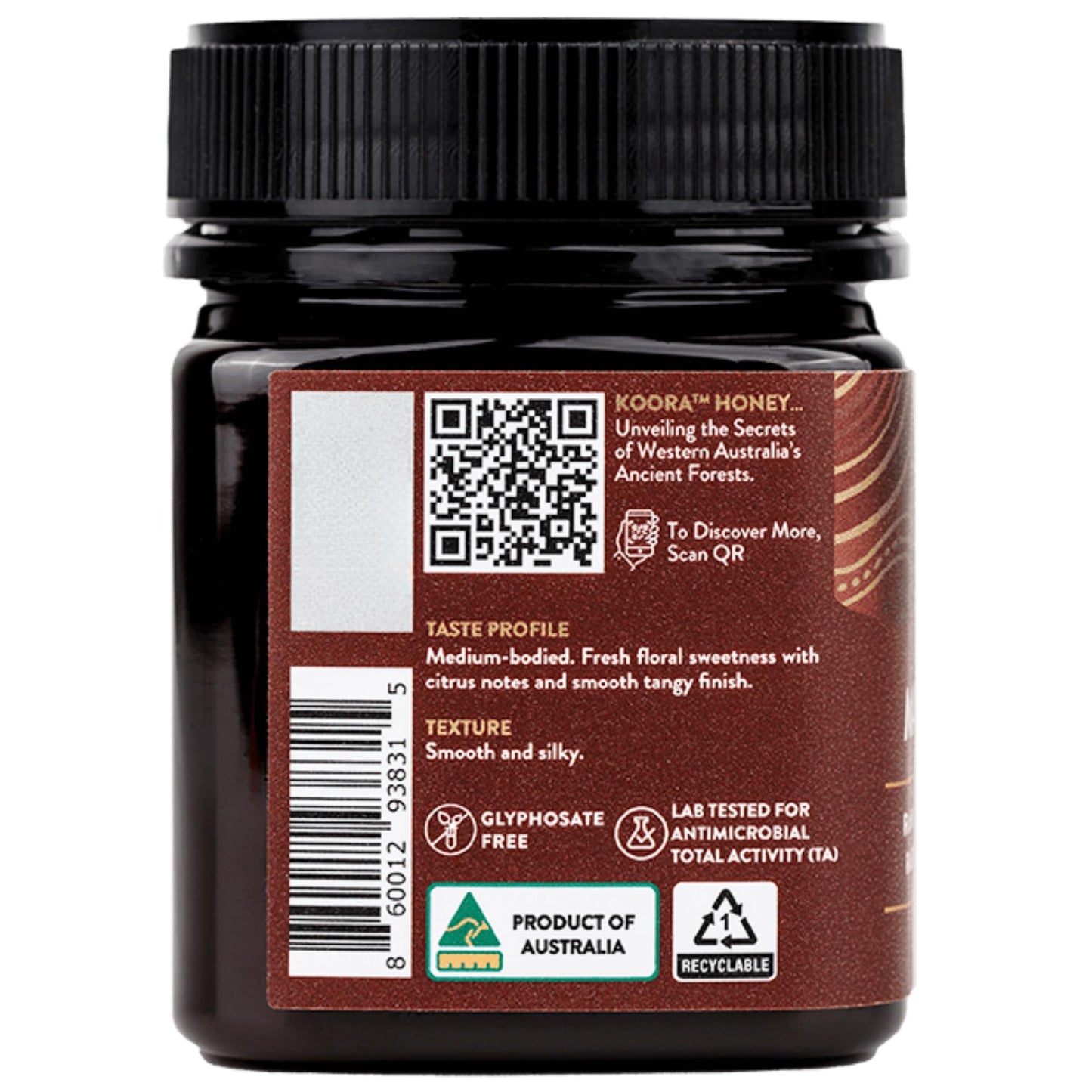 Koora Marri Honey Ta 25+ (Mgo 1197+ Manuka Honey Rating Equiv.) Low Gi, Medical Grade For Daily Health & Immune Support, Raw Fro