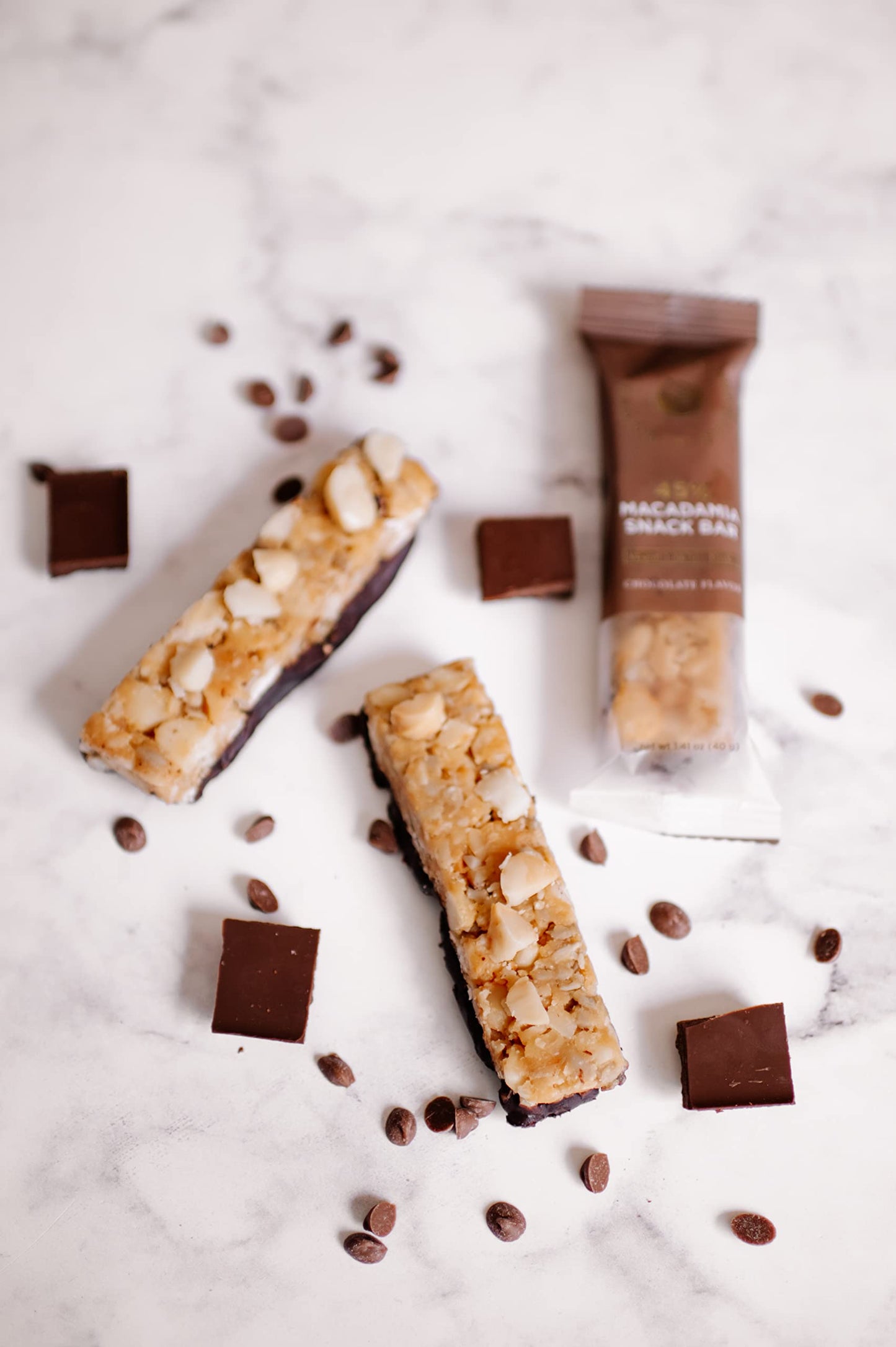 House of Macadamias Macadamia Snack Bars, Chocolate, Keto, Vegan, Gluten-Free, 1.41oz, Sugar-Free, Dairy-Free, Healthy Snack