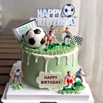 Soccer Cake Topper,14Pcs Soccer Players Toys Football Cake Topper Decorations Soccer Ball Soccer Player Cake Decorations For Soc