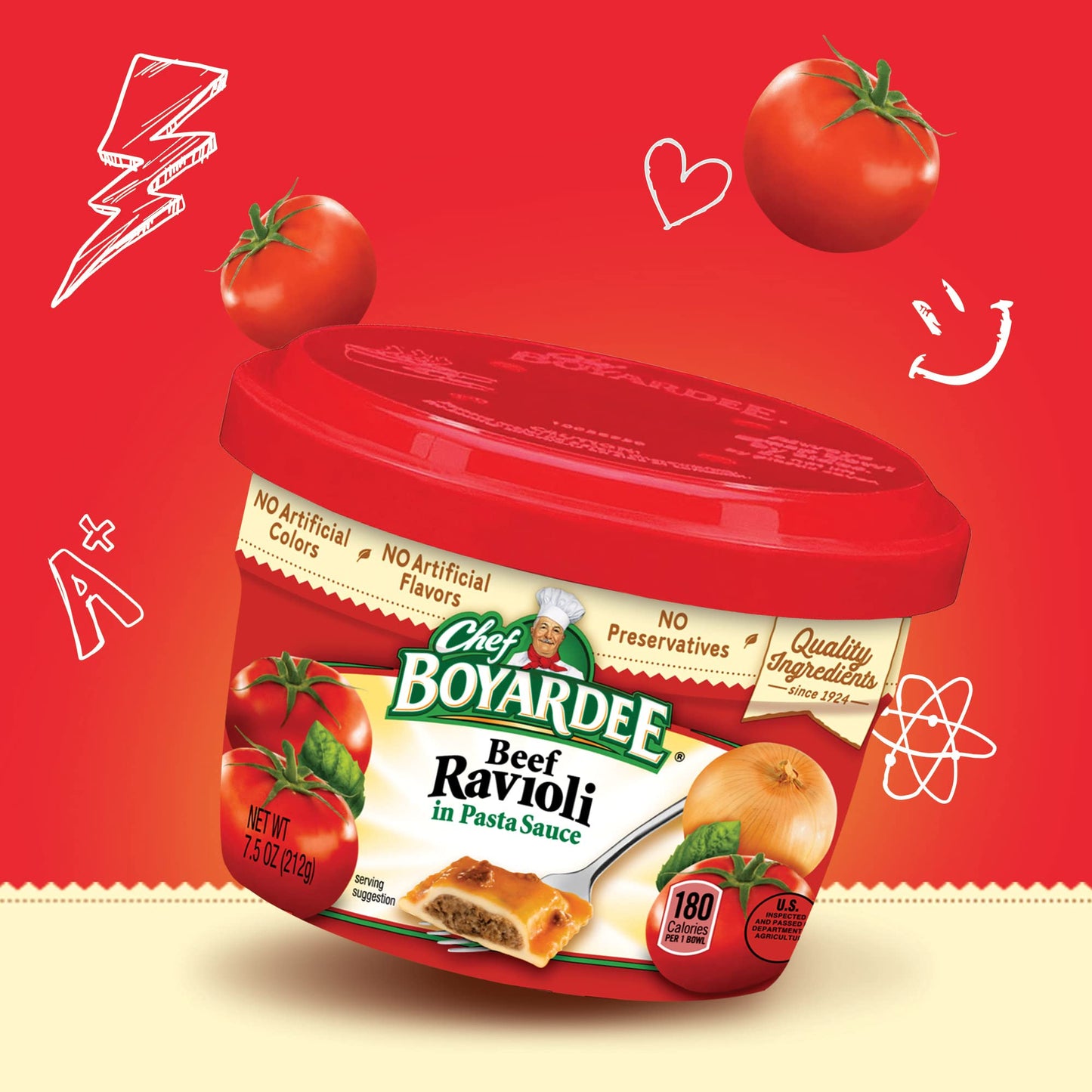 Chef Boyardee Beef Ravioli in Pasta Sauce, Microwave Food, 7.5 OZ Microwaveable Bowl (12 Bowls) (Pack of 3)