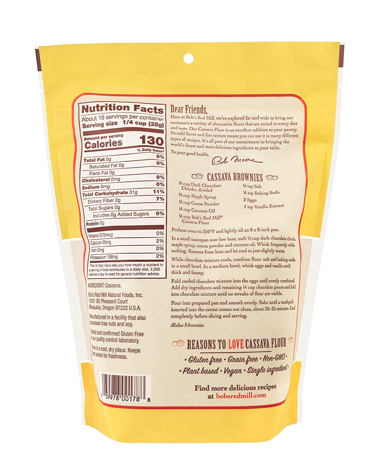 Bob'S Red Mill Cassava Flour, 20-Ounce (Pack Of 3)