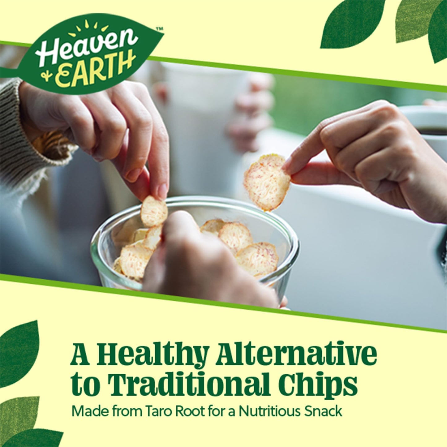 Heaven & Earth Taro Chips, 5Oz (2 Pack)