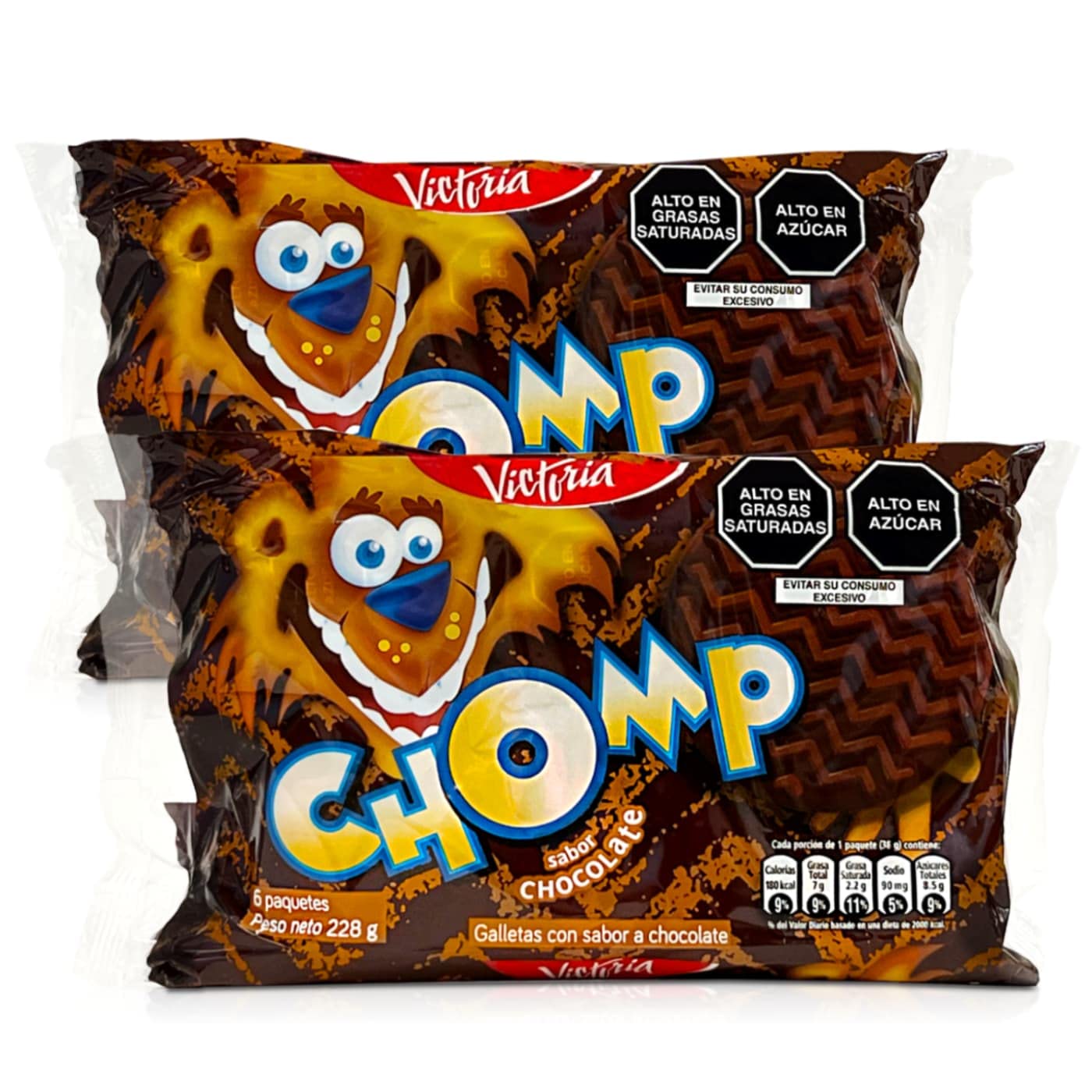 Victoria Galleta Chomp Sabor Chocolate | Chomp Peruvian Chocolate Cookie 2 Packs