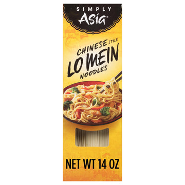 Simply Asia Lo Mein Noodles, Chinese Style, No MSG, For Cold Noodle Soups, Vegetable Lo Mei, Chicken Lo Mein & Stir-Fries, 14 oz