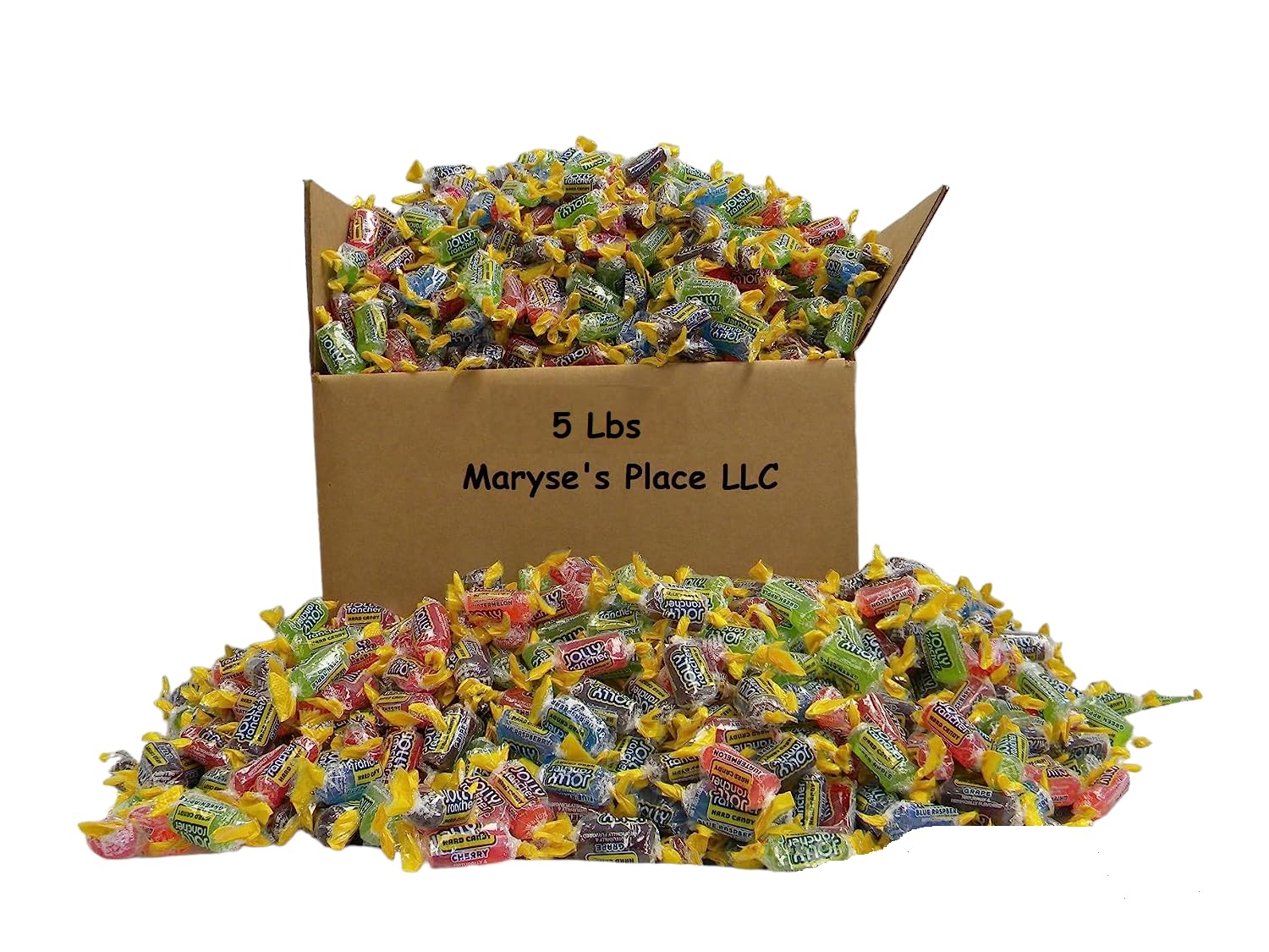 Jolly Rancher Hard Candy Bulk -5 Lb Assorted Variety Individually Wrapped Hard Candy To Celebrate July 4Th Birthdays  Halloween  Easter Hunt  Christmas Pinata  Office And Kids Party
