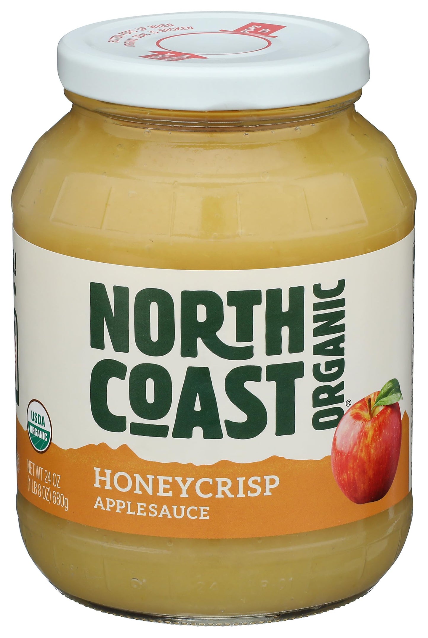 North Coast Organic Honeycrisp Apple Sauce, No Added Preservatives, No Added Sugar, Kosher, USDA Certified Organic, Gluten Free 
