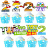 Two Infinity And Beyond Birthday Decorations Two Infinity And Beyond Birthday Cupcake Toppers And Wrappers For 2Nd Birthday Cart