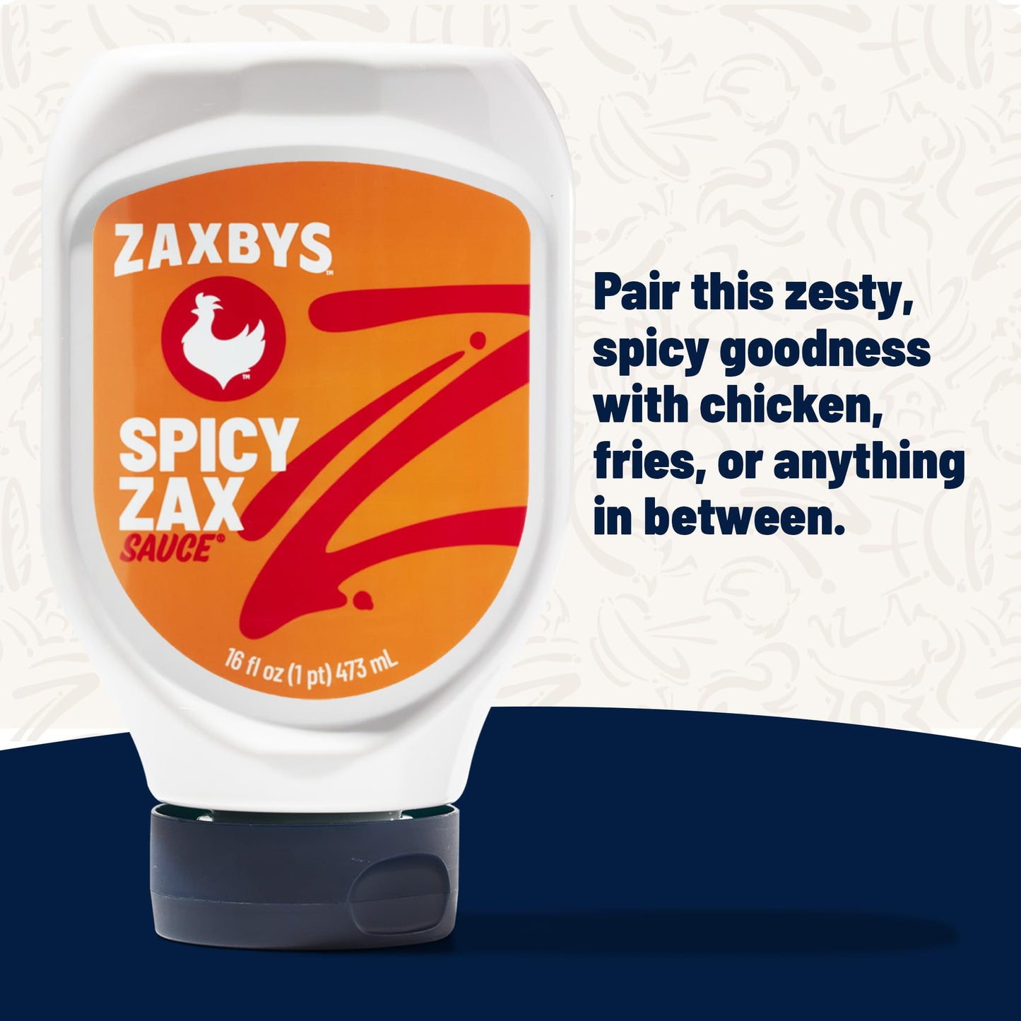 Zaxbys Spicy Zax Sauce - Hot Sauce, Bbq Sauce, Wing Sauce, Dipping Sauce For Chicken Wings, Burgers, Barbecues, Fry Sauce, Spicy